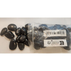 500 g, 1.1 lb - Natural Tumbled Stones - Black Decorative Stones